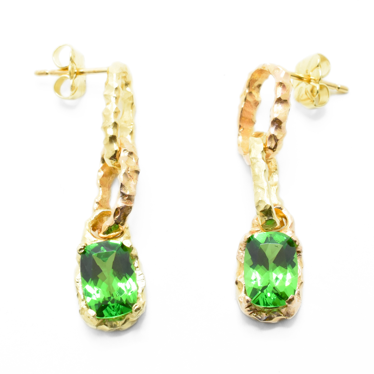 The Tsavorite Cushion Drop Earrings | Archive Series