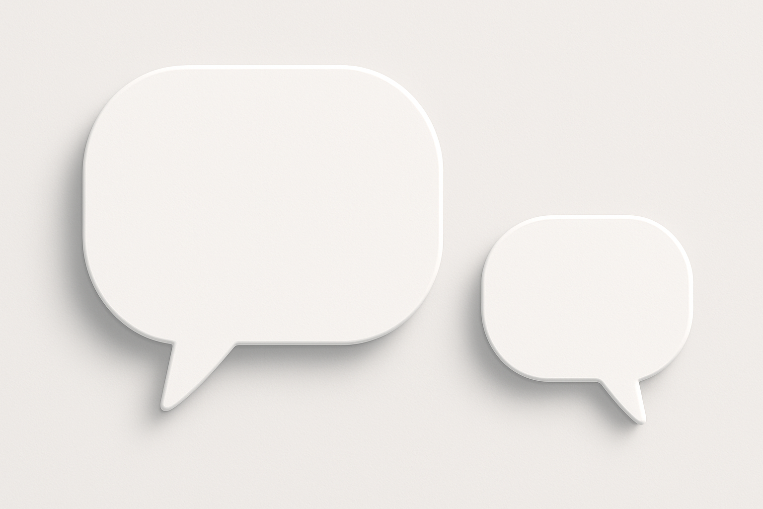 two speech bubbles