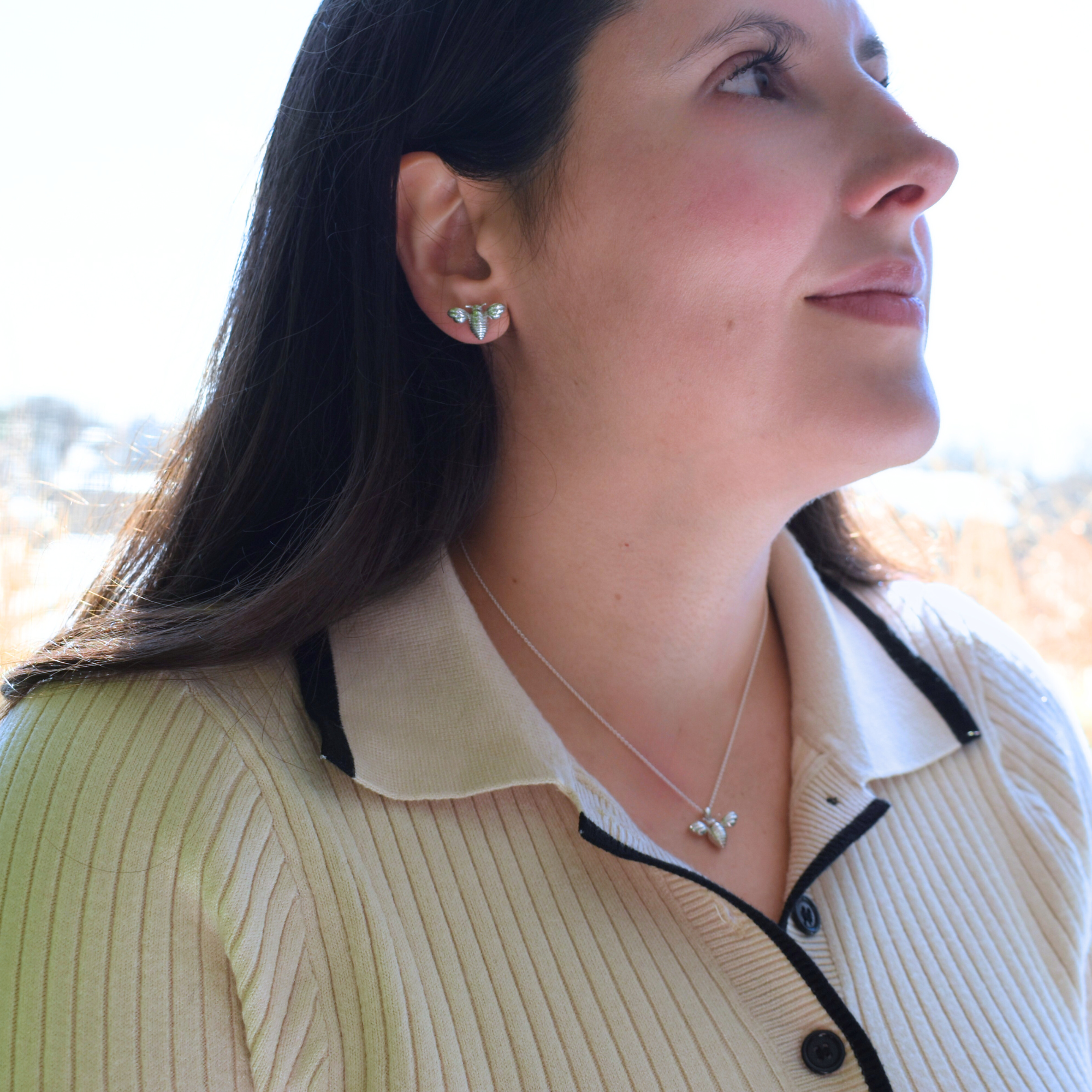 Ethical Jewelry, Recycled Silver Jewelry, Made in USA Jewelry, ears